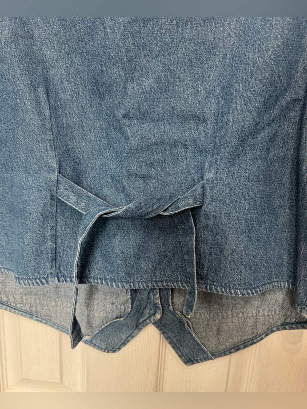 Bobbie Brooks Vintage Embroidered Denim Farm Vest Teacher Country Cottagecore - Picture 9 of 12